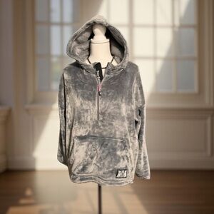 Juicy Couture Cozy Gray Hoodie With Kangaroo pocket XL Excellent Condition